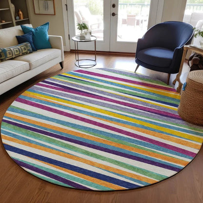 Liora White Washable Indoor-Outdoor Rug-Outdoor Rugs-LOOMLAN Rugs-LOOMLAN