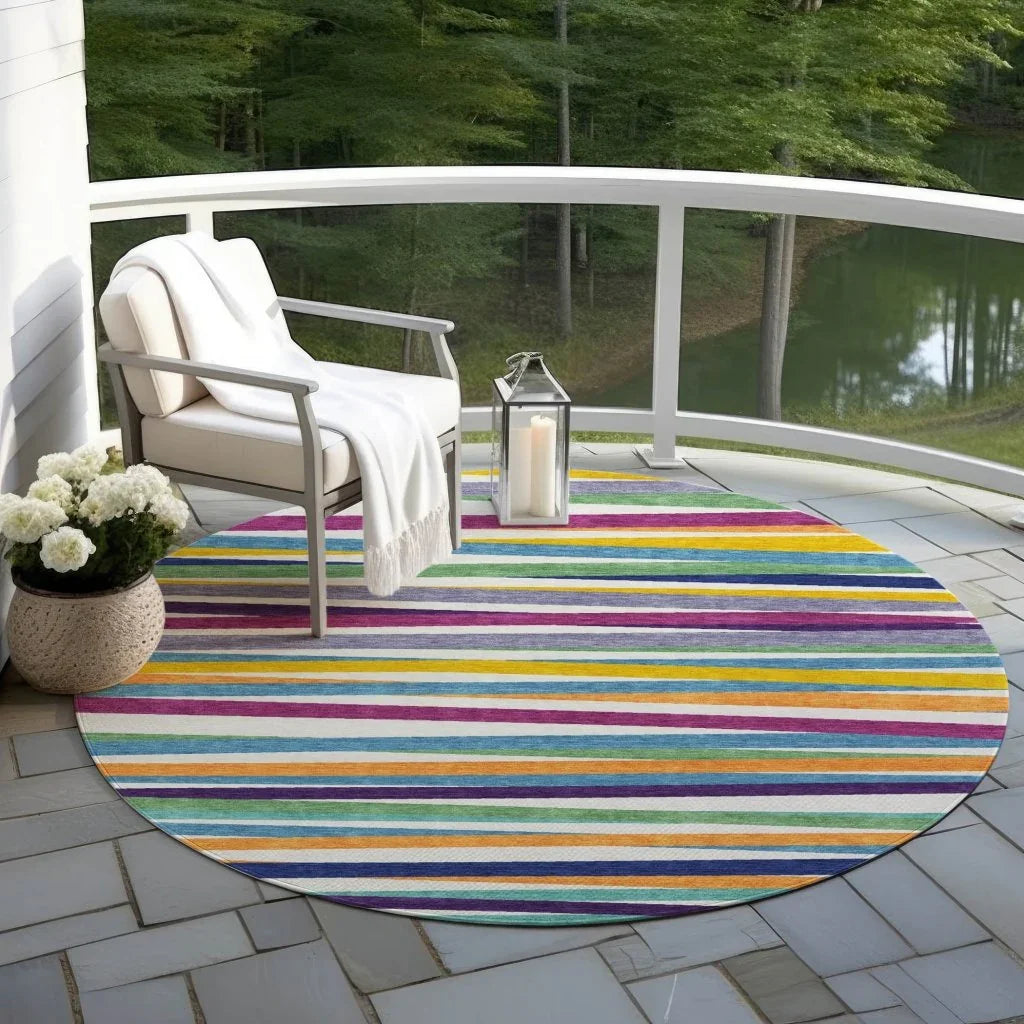 Liora White Washable Indoor-Outdoor Rug-Outdoor Rugs-LOOMLAN Rugs-LOOMLAN