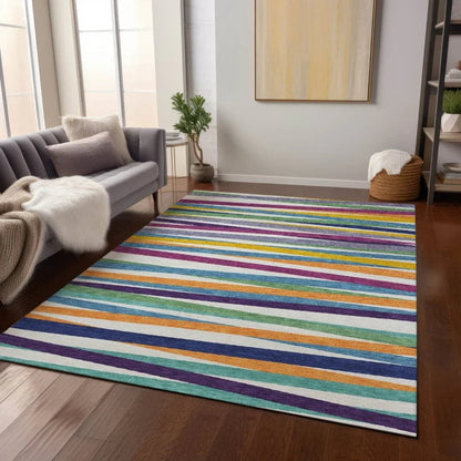 Liora White Washable Indoor-Outdoor Rug-Outdoor Rugs-LOOMLAN Rugs-LOOMLAN