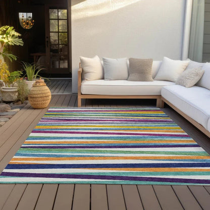 Liora White Washable Indoor-Outdoor Rug-Outdoor Rugs-LOOMLAN Rugs-LOOMLAN