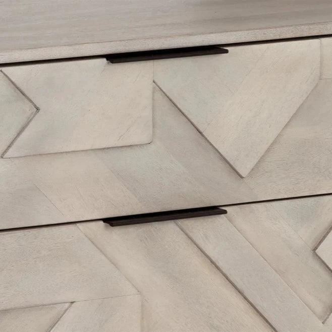 Lisboa Nightstand Light Grey Wood Ample Storage - LOOMLAN - SUNPAN - Nightstands