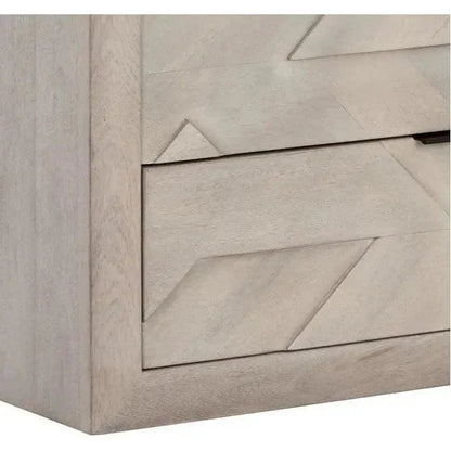 Lisboa Nightstand Light Grey Wood Ample Storage - LOOMLAN - SUNPAN - Nightstands