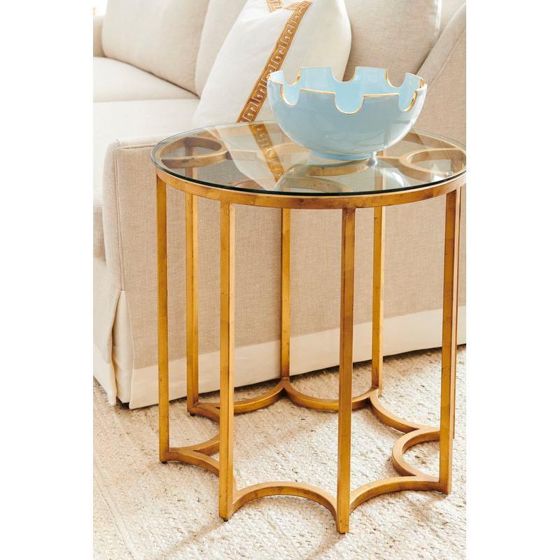 Lisette Metal Base Round Side Table - LOOMLAN - Chelsea House - Side Tables