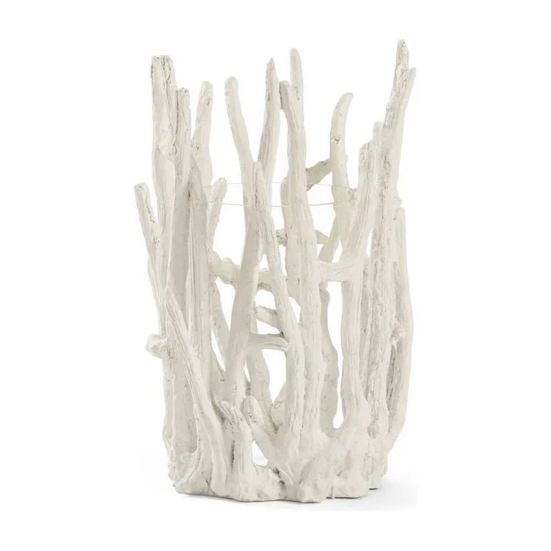 Litchfield Hurricane Driftwood Patio Candleholder - LOOMLAN - Wildwood - Candle Holders