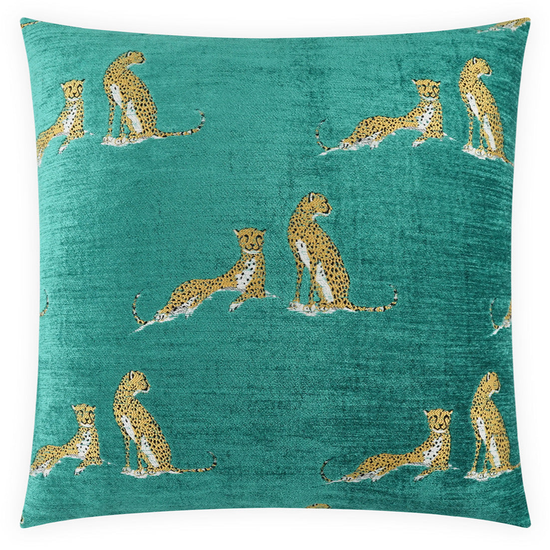 Little Iris Teal Throw Pillow