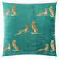Little Iris Teal Throw Pillow