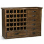 Live Edge Wine Cabinet Drawers Home Bar Serving Station-Home Bar Cabinets-Sunny D-LOOMLAN