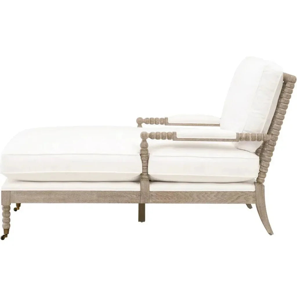 LiveSmart White Performance Chaise Lounge Living Room - LOOMLAN - Essentials For Living - Chaises