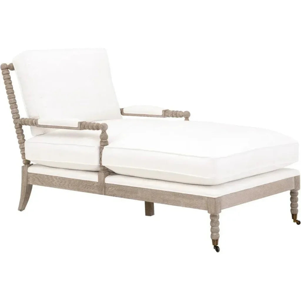 LiveSmart White Performance Chaise Lounge Living Room - LOOMLAN - Essentials For Living - Chaises