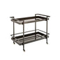 Livingston Steel Framed Glass Bar Cart-Home Bar Carts-SUNPAN-Black-LOOMLAN