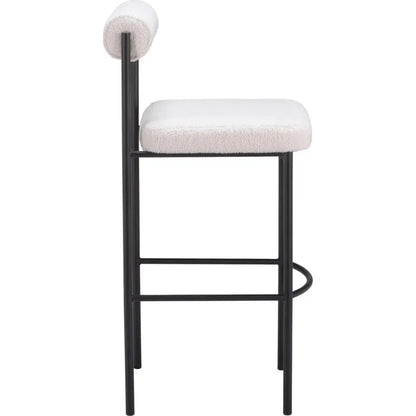 Livorno Barstool (Set of 2) Ivory - LOOMLAN - Zuo Modern - Bar Stools