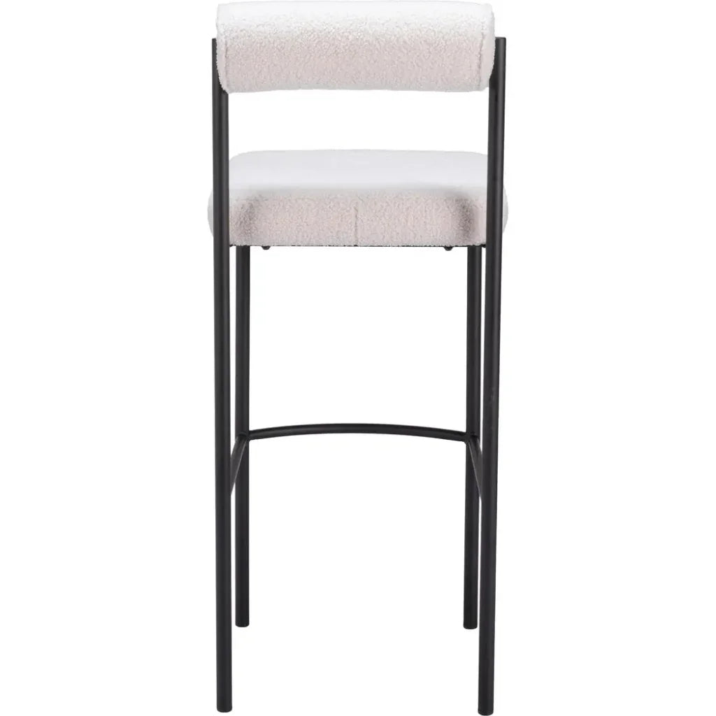Livorno Barstool (Set of 2) Ivory - LOOMLAN - Zuo Modern - Bar Stools