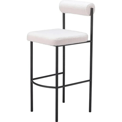 Livorno Barstool (Set of 2) Ivory - LOOMLAN - Zuo Modern - Bar Stools