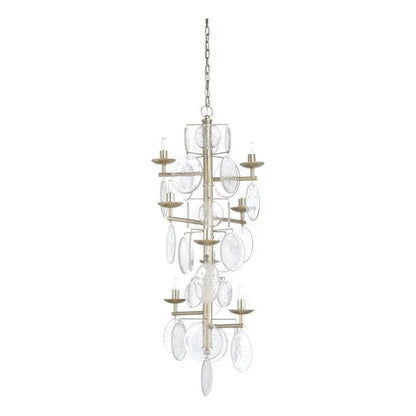 Liza Silver Leaf Vintage Inspired Chandelier - LOOMLAN - Wildwood - Chandeliers