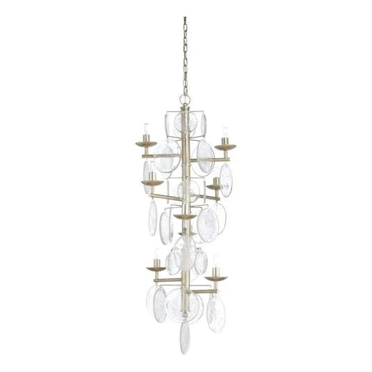 Liza Silver Leaf Vintage Inspired Chandelier - LOOMLAN - Wildwood - Chandeliers