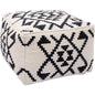 Lizardo Ottoman Beige & Black - LOOMLAN - Zuo Modern - Ottomans
