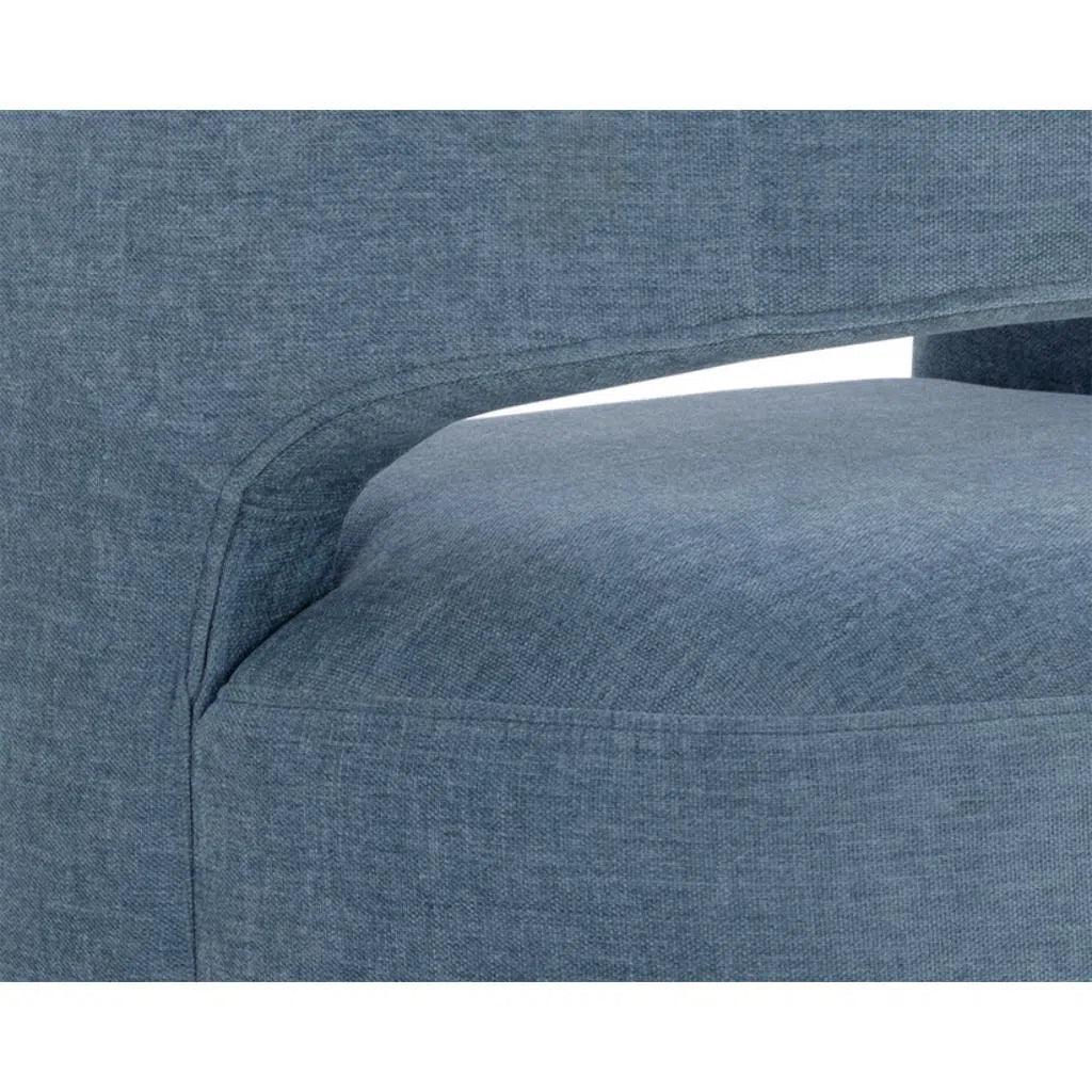 Lloret Fabric Wheeled Dining Armchair - LOOMLAN - SUNPAN - Dining Chairs