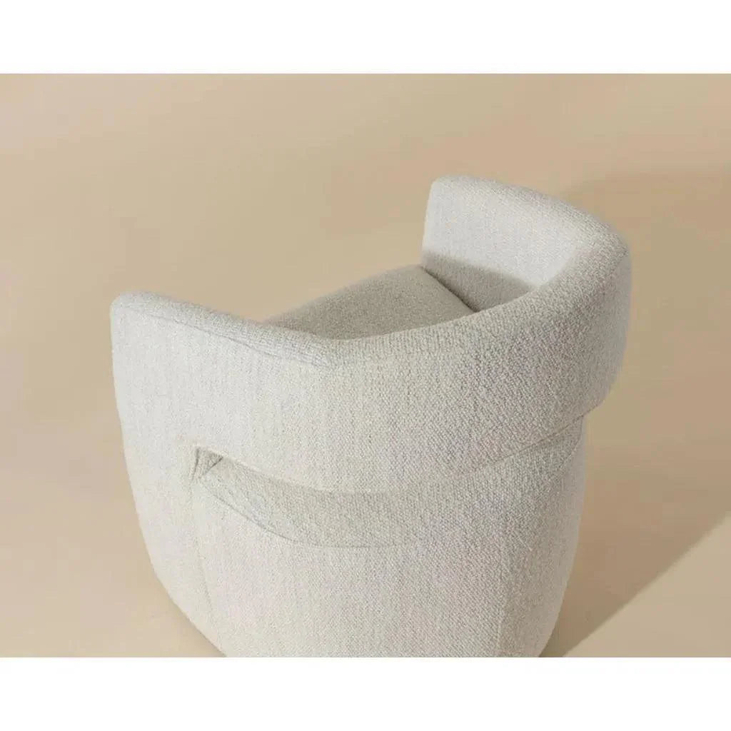 Lloret Fabric Wheeled Dining Armchair - LOOMLAN - SUNPAN - Dining Chairs