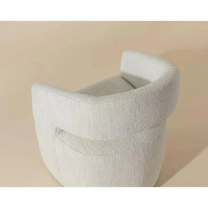 Lloret Fabric Wheeled Dining Armchair - LOOMLAN - SUNPAN - Dining Chairs