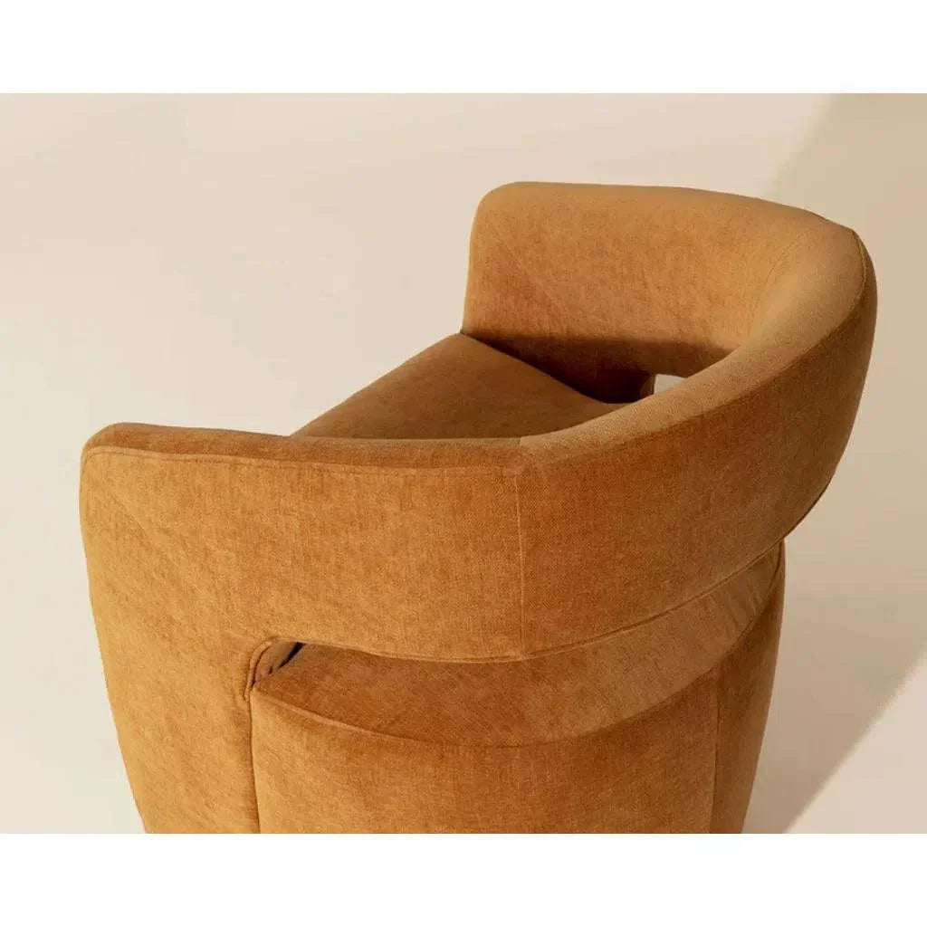 Lloret Fabric Wheeled Dining Armchair - LOOMLAN - SUNPAN - Dining Chairs