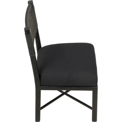 Lobos Wood Black Armless Chair - LOOMLAN - Noir - Dining Chairs
