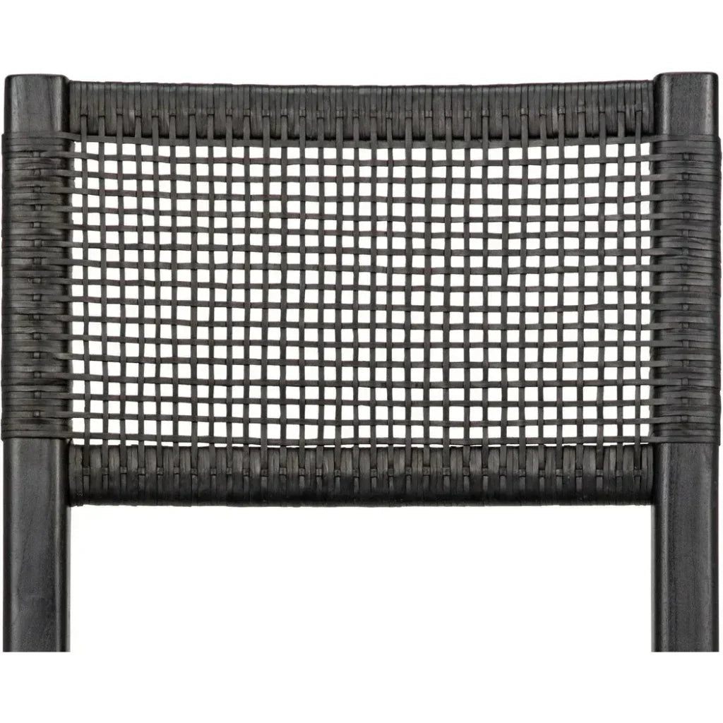 Lobos Wood Black Armless Chair - LOOMLAN - Noir - Dining Chairs