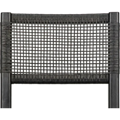 Lobos Wood Black Armless Chair - LOOMLAN - Noir - Dining Chairs