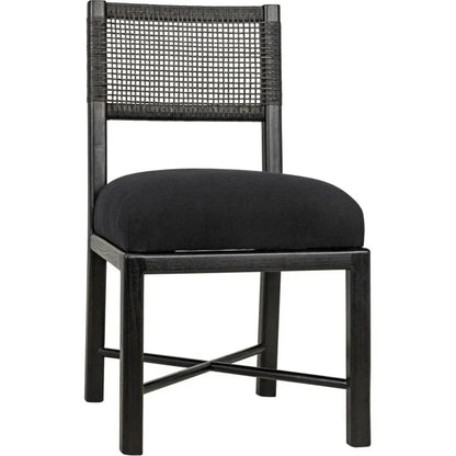 Lobos Wood Black Armless Chair - LOOMLAN - Noir - Dining Chairs