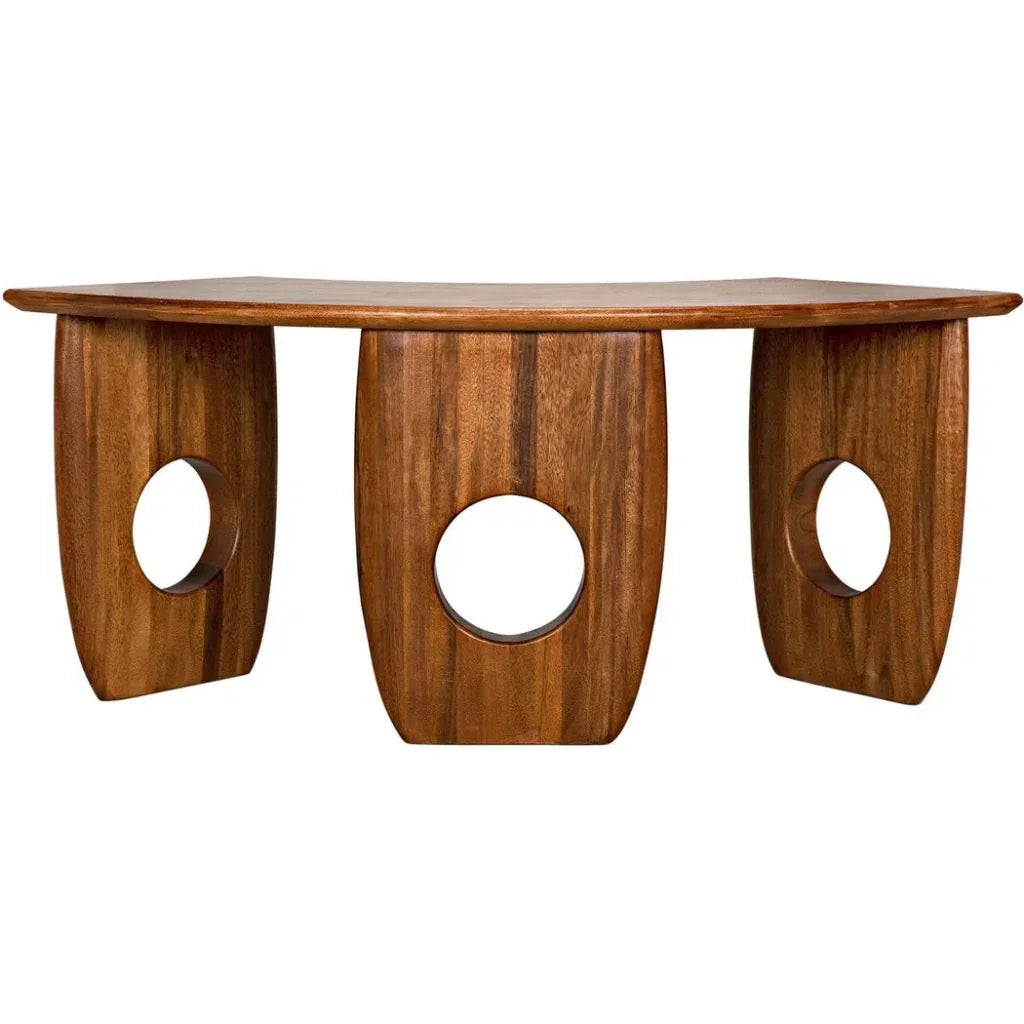 Lobster Desk, Walnut Curved Home Office Desk-Home Office Desks-Noir-LOOMLAN