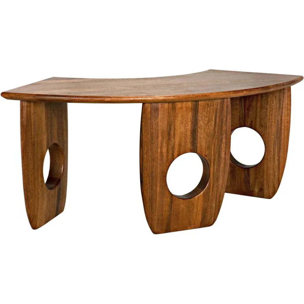 Lobster Desk, Walnut Curved Home Office Desk-Home Office Desks-Noir-LOOMLAN