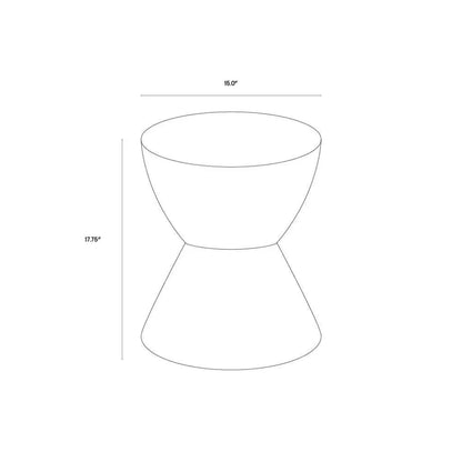 Logan Concrete Outdoor Round End Table - LOOMLAN - SUNPAN - Outdoor Side Tables