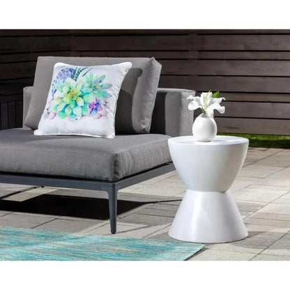 Logan Concrete Outdoor Round End Table - LOOMLAN - SUNPAN - Outdoor Side Tables