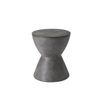 Logan Concrete Outdoor Round End Table - LOOMLAN - SUNPAN - Outdoor Side Tables
