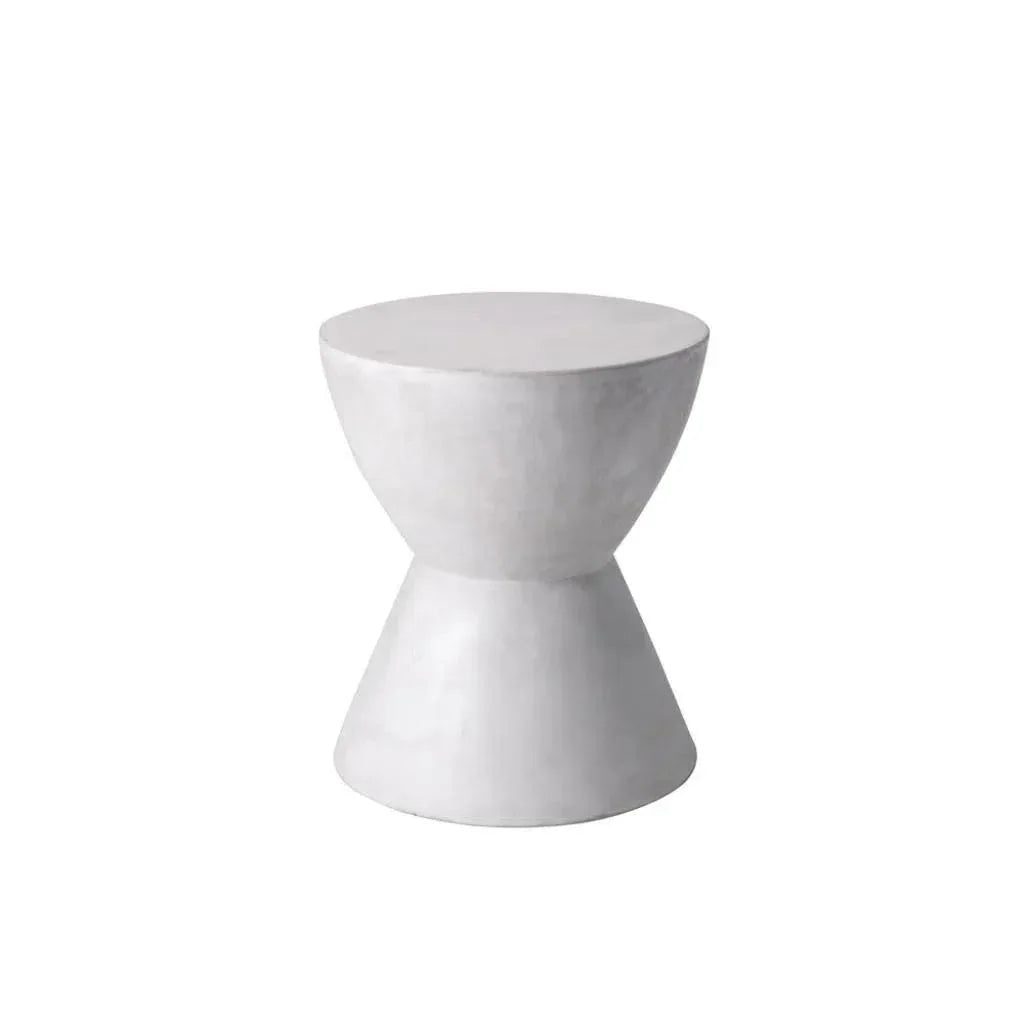 Logan Concrete Outdoor Round End Table - LOOMLAN - SUNPAN - Outdoor Side Tables