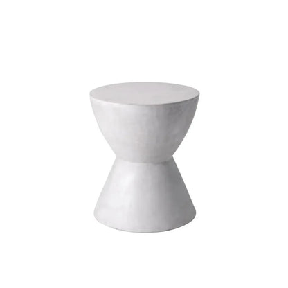 Logan Concrete Outdoor Round End Table - LOOMLAN - SUNPAN - Outdoor Side Tables