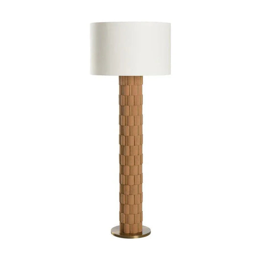 Loire Stately Design Brown Floor Lamp-Floor Lamps-Wildwood-LOOMLAN