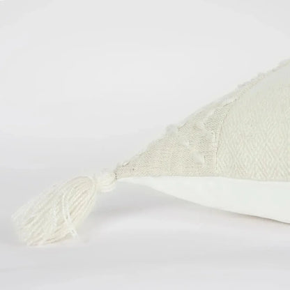 Lois Outdoor Throw Pillow With Tassels-Outdoor Pillows-LOOMLAN-LOOMLAN