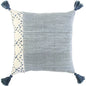 Lois Outdoor Throw Pillow With Tassels-Outdoor Pillows-LOOMLAN-Blue-LOOMLAN