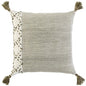 Lois Outdoor Throw Pillow With Tassels-Outdoor Pillows-LOOMLAN-Taupe-LOOMLAN