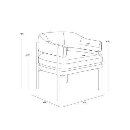 Lola Fabric Lounge Chair - LOOMLAN - SUNPAN - Accent Chairs