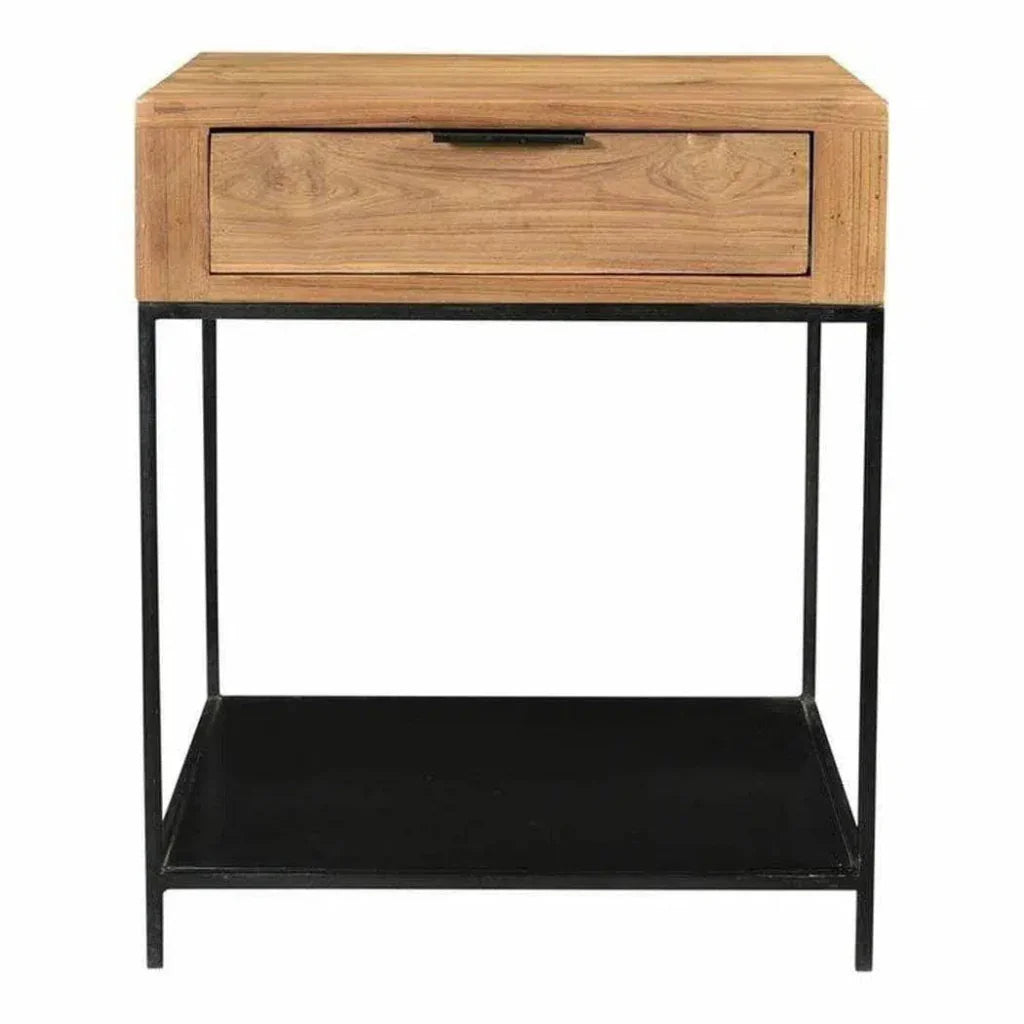 Lola Side Table Natural Contemporary - LOOMLAN - Moe's Home - Side Tables