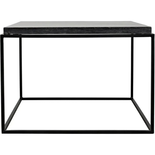 Lomax Steel & Marble Rectangle Coffee Table - LOOMLAN - Noir - Coffee Tables