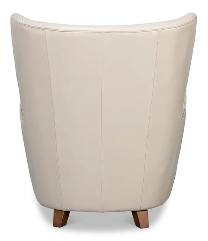 Lombard Leather Wing Chair - LOOMLAN - Sarreid - Club Chairs