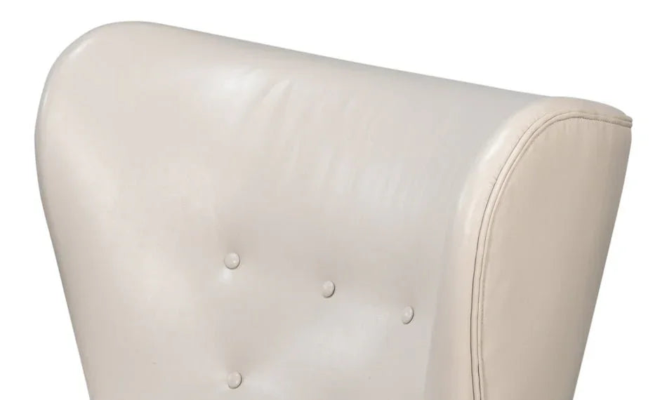 Lombard Leather Wing Chair - LOOMLAN - Sarreid - Club Chairs