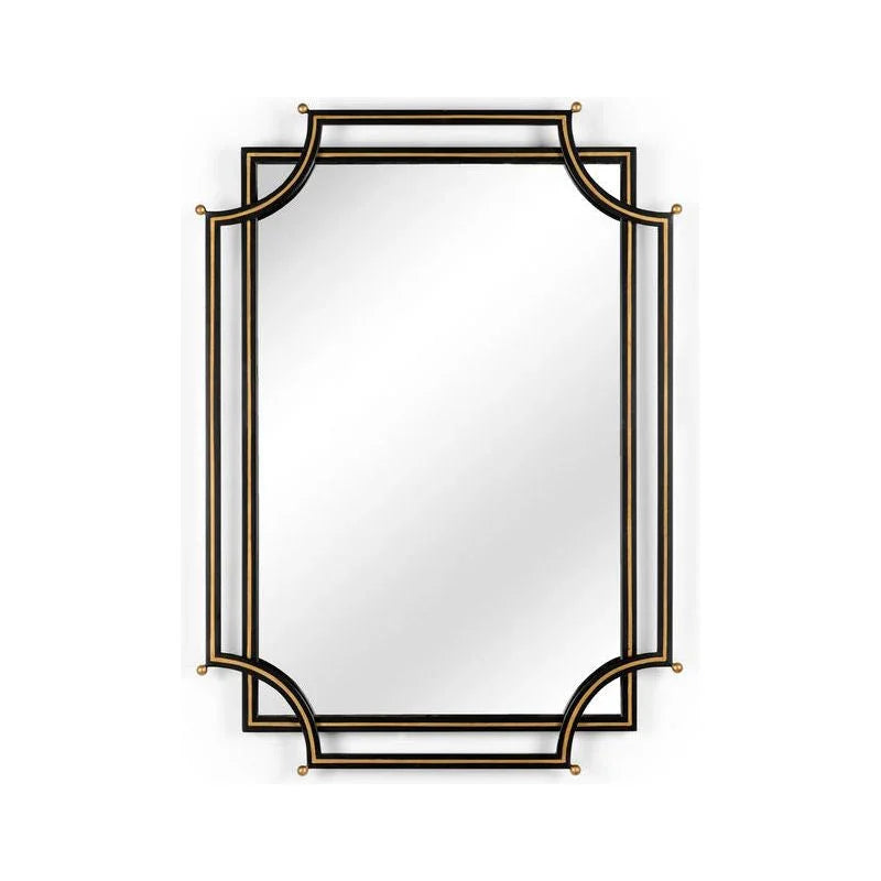 London Church Two Stacked Metal Framed Wall Mirror - LOOMLAN - Chelsea House - Wall Mirrors