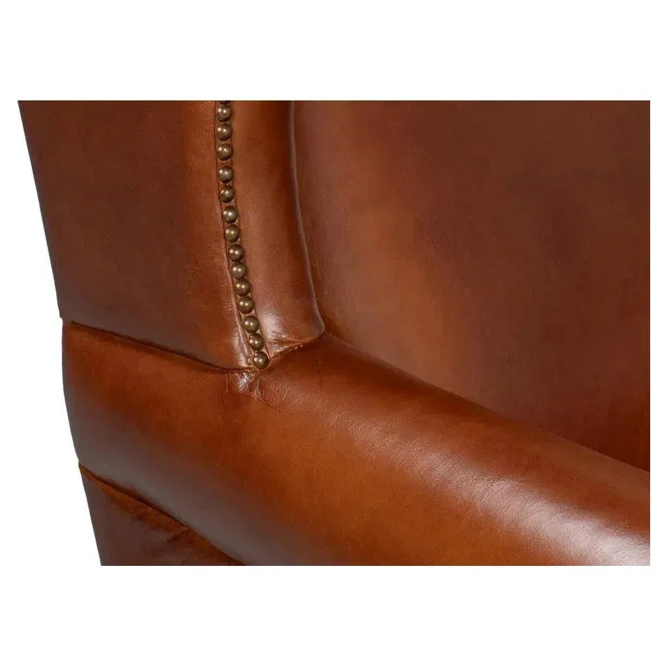 London Dry Leather Club Chair - LOOMLAN - Sarreid - Club Chairs