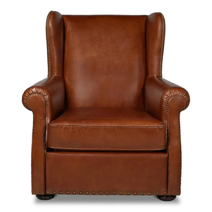 London Dry Leather Club Chair - LOOMLAN - Sarreid - Club Chairs
