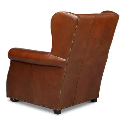 London Dry Leather Club Chair - LOOMLAN - Sarreid - Club Chairs