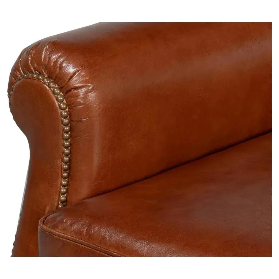 London Dry Leather Club Chair - LOOMLAN - Sarreid - Club Chairs