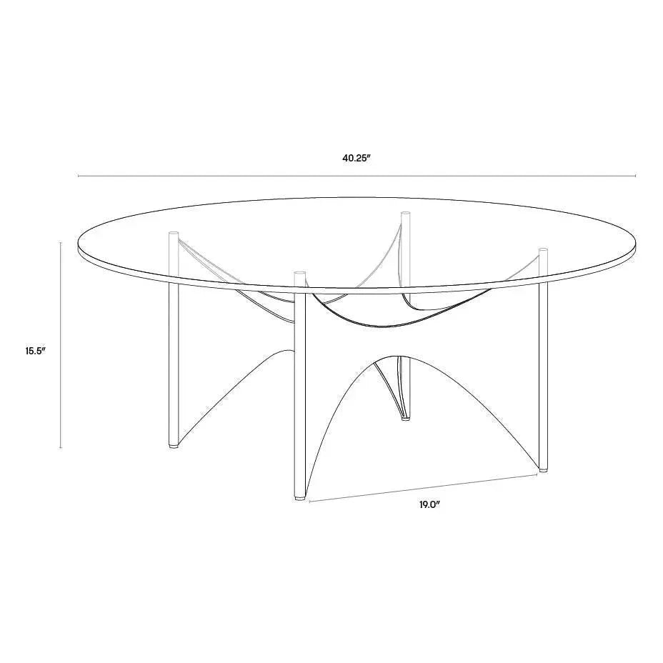 London Coffee Table Gold Base & d Glass - LOOMLAN - SUNPAN - Coffee Tables